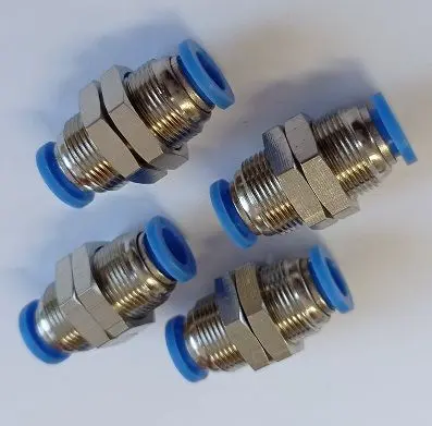 [2825] Pneumatic bulkhead fitting PMM08 PU: 10 pc