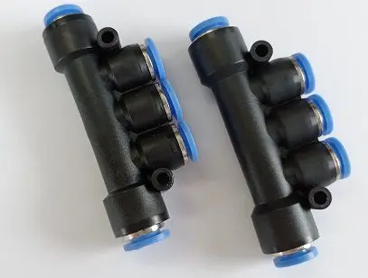 [2804] APK08 passage distributor with 3 outlets Ø 8 mm